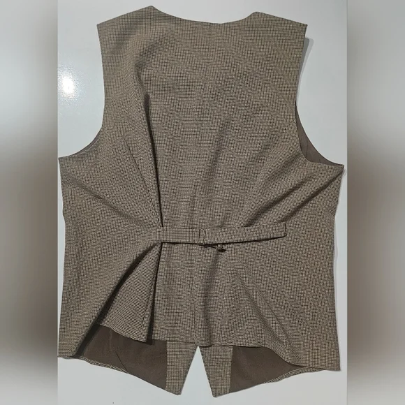 Abercrombie & Fitch Houndstooth Vest in Brown and Black - Picture 7 of 16